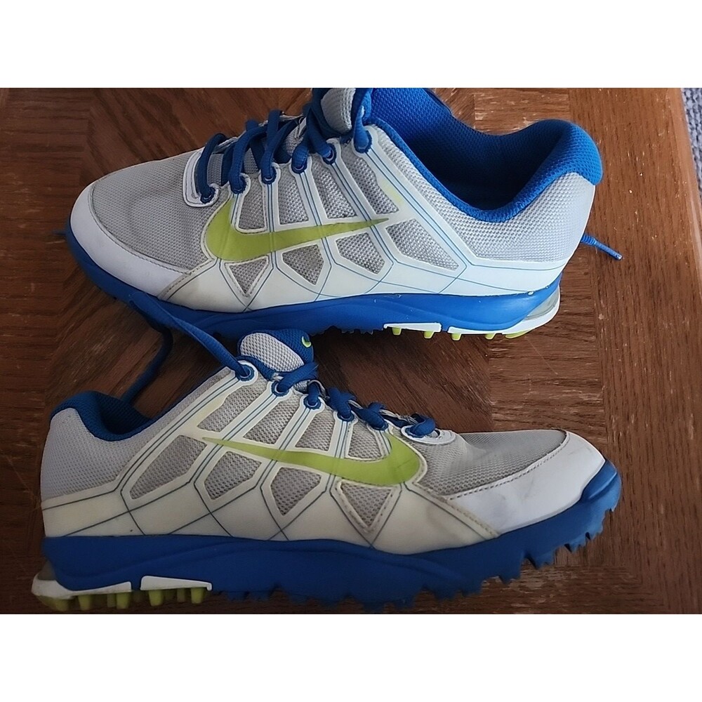 Nike Air  Ranger Golf Sneakers Cleats Size 7 533093-005 White & Blue Yellow